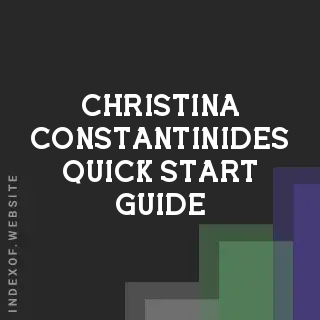 Christina Constantinides Quick Start Guide | Indexof