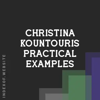 Christina Kountouris Practical Examples | Indexof