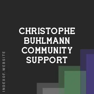 Christophe Buhlmann Community Support | Indexof
