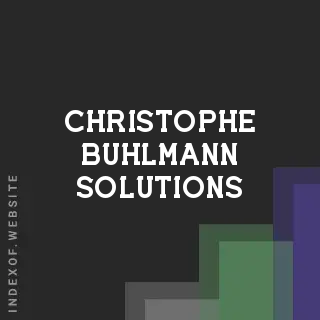 Christophe Buhlmann Solutions | Indexof
