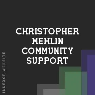 Christopher Mehlin Community Support | Indexof
