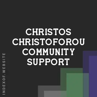 Christos Christoforou Community Support | Indexof