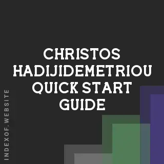 Christos Hadijidemetriou Quick Start Guide | Indexof