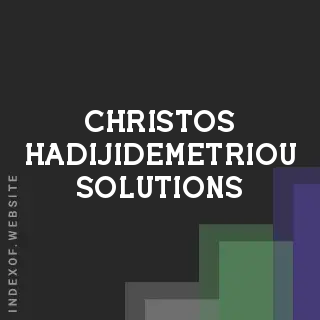 Christos Hadijidemetriou Solutions | Indexof