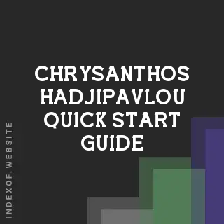 Chrysanthos Hadjipavlou Quick Start Guide | Indexof