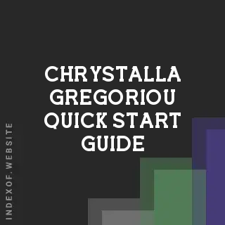 Chrystalla Gregoriou Quick Start Guide | Indexof