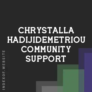 Chrystalla Hadijidemetriou Community Support | Indexof