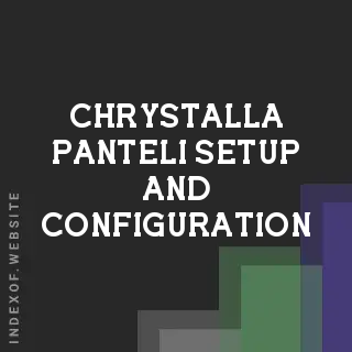 Chrystalla Panteli Setup and Configuration | Indexof