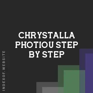 Chrystalla Photiou Step-by-Step | Indexof