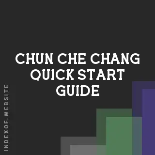 Chun-che Chang Quick Start Guide | Indexof