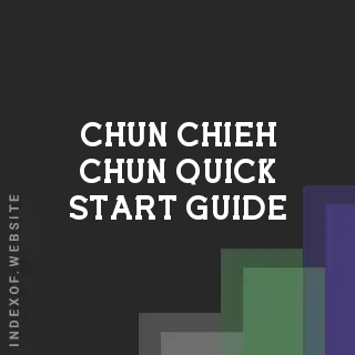 Chun-chieh Chun Quick Start Guide | Indexof