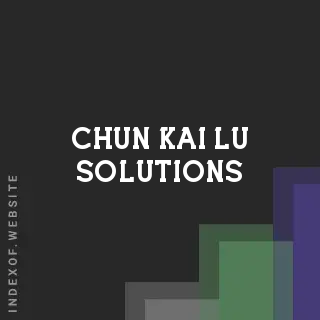 Chun-kai Lu Solutions | Indexof