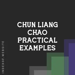 Chun-liang Chao Practical Examples | Indexof