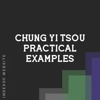 Chung-yi Tsou Practical Examples | Indexof