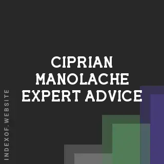 Ciprian Manolache Expert Advice | Indexof