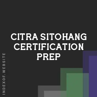 Citra Sitohang Certification Prep | Indexof