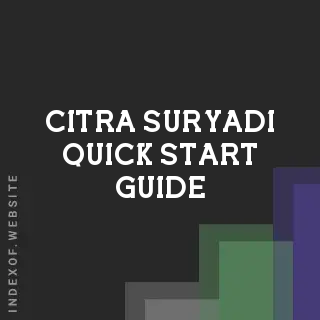 Citra Suryadi Quick Start Guide | Indexof