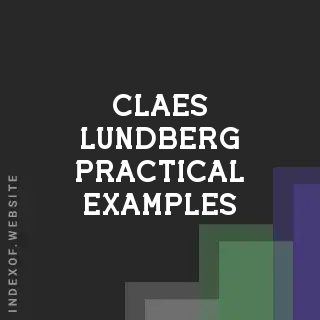 Claes Lundberg Practical Examples | Indexof