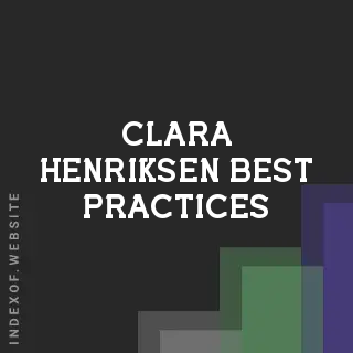 Clara Henriksen Best Practices | Indexof