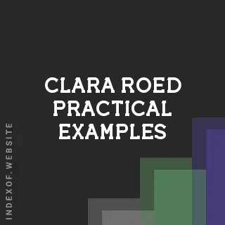 Clara Roed Practical Examples | Indexof