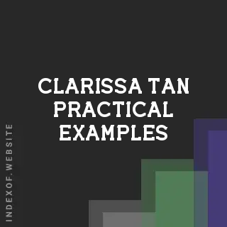 Clarissa Tan Practical Examples | Indexof