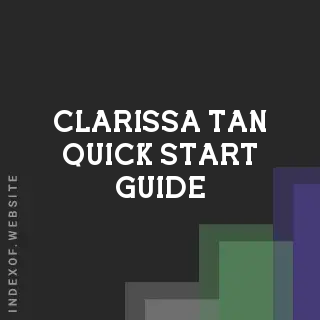 Clarissa Tan Quick Start Guide | Indexof
