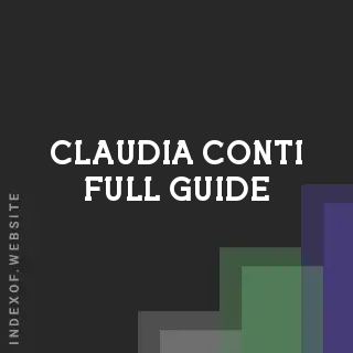 Claudia Conti Full Guide | Indexof