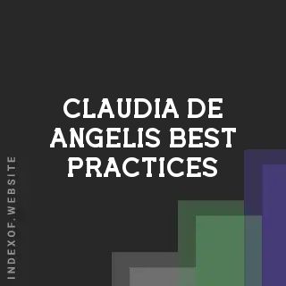 Claudia De Angelis Best Practices | Indexof