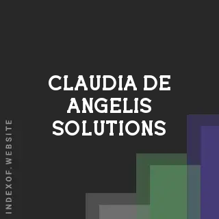Claudia De Angelis Solutions | Indexof