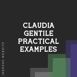 Claudia Gentile Practical Examples | Indexof
