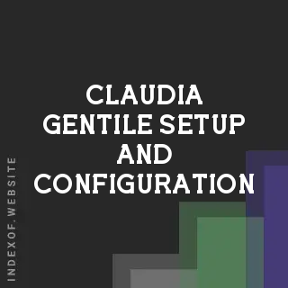 Claudia Gentile Setup and Configuration | Indexof