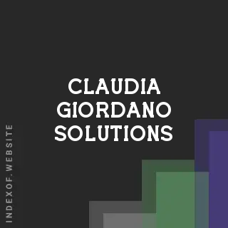 Claudia Giordano Solutions | Indexof