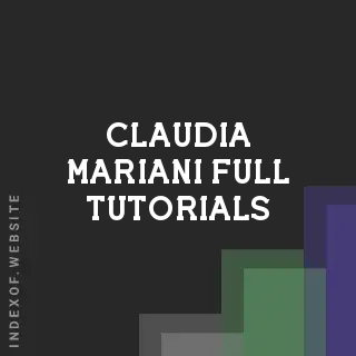 Claudia Mariani Full Tutorials | Indexof