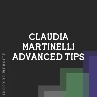 Claudia Martinelli Advanced Tips | Indexof