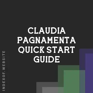 Claudia Pagnamenta Quick Start Guide | Indexof