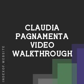 Claudia Pagnamenta Video Walkthrough | Indexof