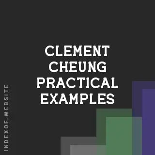 Clement Cheung Practical Examples | Indexof