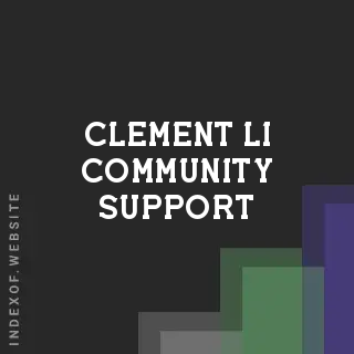 Clement Li Community Support | Indexof
