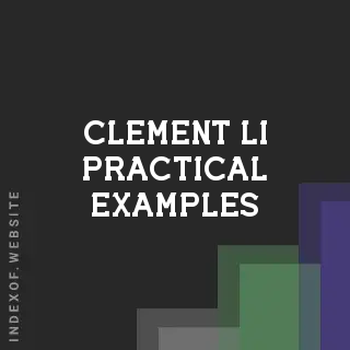 Clement Li Practical Examples | Indexof