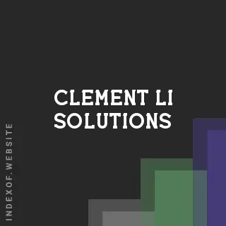 Clement Li Solutions | Indexof