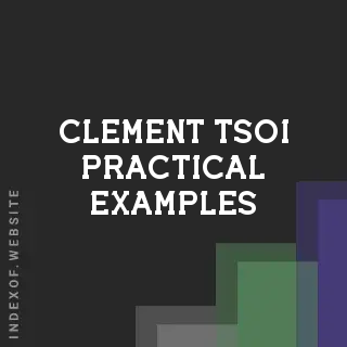 Clement Tsoi Practical Examples | Indexof