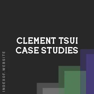 Clement Tsui Case Studies | Indexof