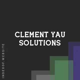 Clement Yau Solutions | Indexof