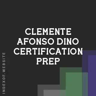 Clemente Afonso Dino Certification Prep | Indexof
