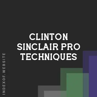 Clinton Sinclair Pro Techniques | Indexof