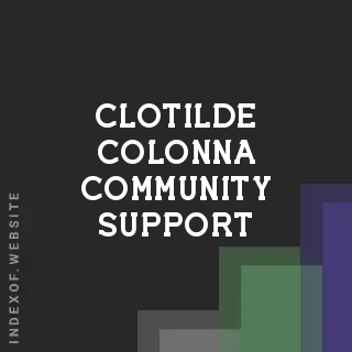 Clotilde Colonna Community Support | Indexof