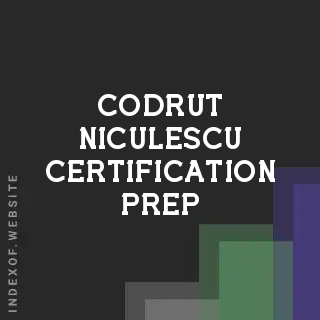 Codrut Niculescu Certification Prep | Indexof