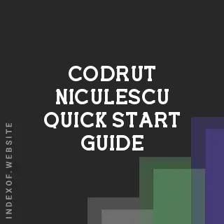 Codrut Niculescu Quick Start Guide | Indexof