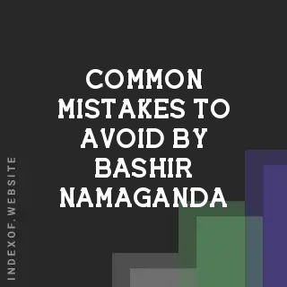 Common Mistakes to Avoid by Bashir Namaganda | Indexof