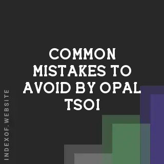 Common Mistakes to Avoid by Opal Tsoi | Indexof